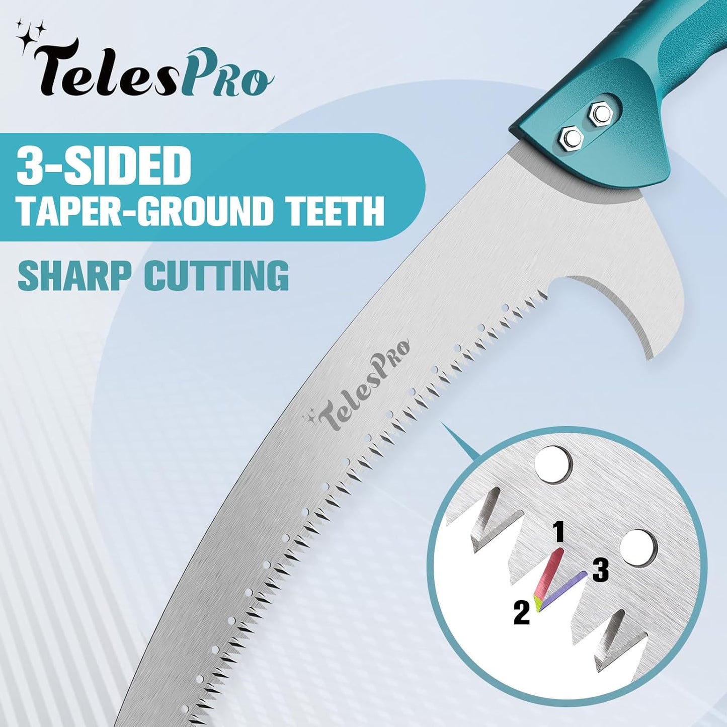 Extendable Tree Trimmer: Manual Pole Saw | 5-12ft Telescoping Pruning Pole for Tree Trimming | Saw Attachment, Safety Goggles, and Gloves Included | Trim Branches up to 2" Diameter