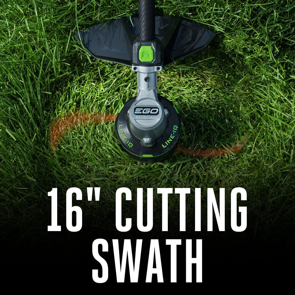 EGO POWER+ String Trimmer, Battery Powered, 16" Trimmer for Weeds and Grass with POWERLOAD, LINE IQ, Telescopic Carbon Fiber Shaft, Battery and Charger Not Included - ST1620T