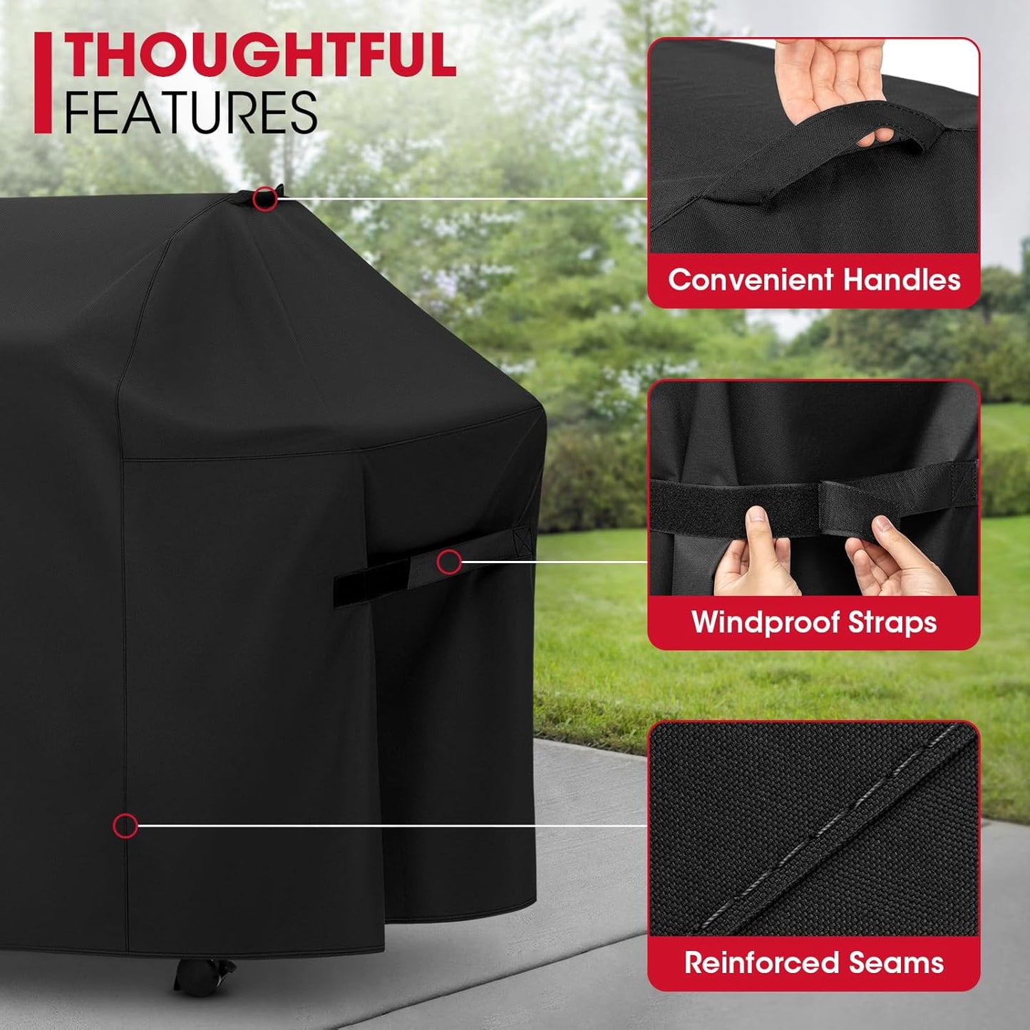 Unicook Grill Cover Compatible with Weber Summit 400 Series, Heavy Duty Waterproof Outdoor BBQ Cover 64 Inch, All-Season Protection Barbecue Gas Grill Protector, Compared to Weber 7108