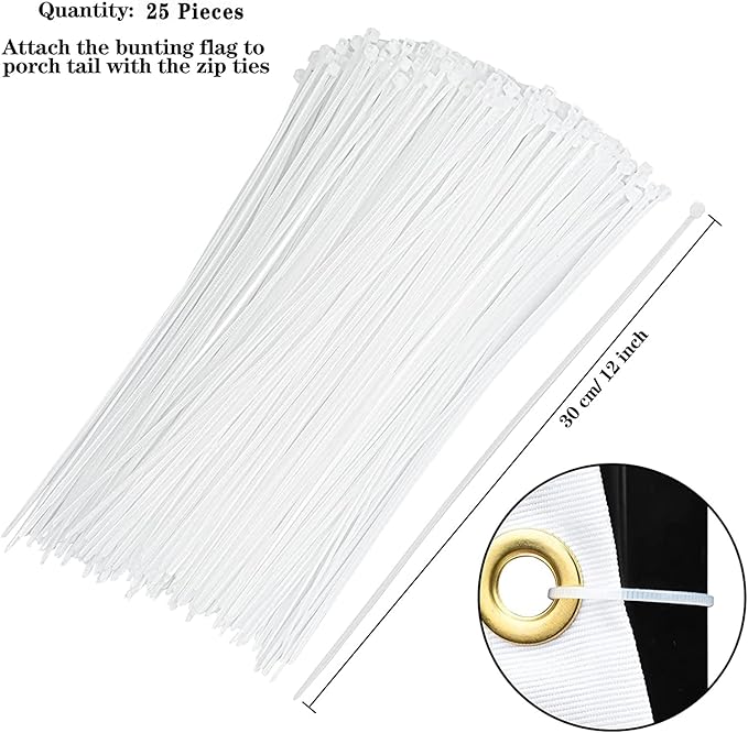 USA Pleated Fan Flag American US Bunting Flag Patriotic Half Fan Banner Flag with Canvas Header and Brass Grommets for 4th of July Memorial Day Indoor Outdoor Decoration (4, 3x6 Feet)