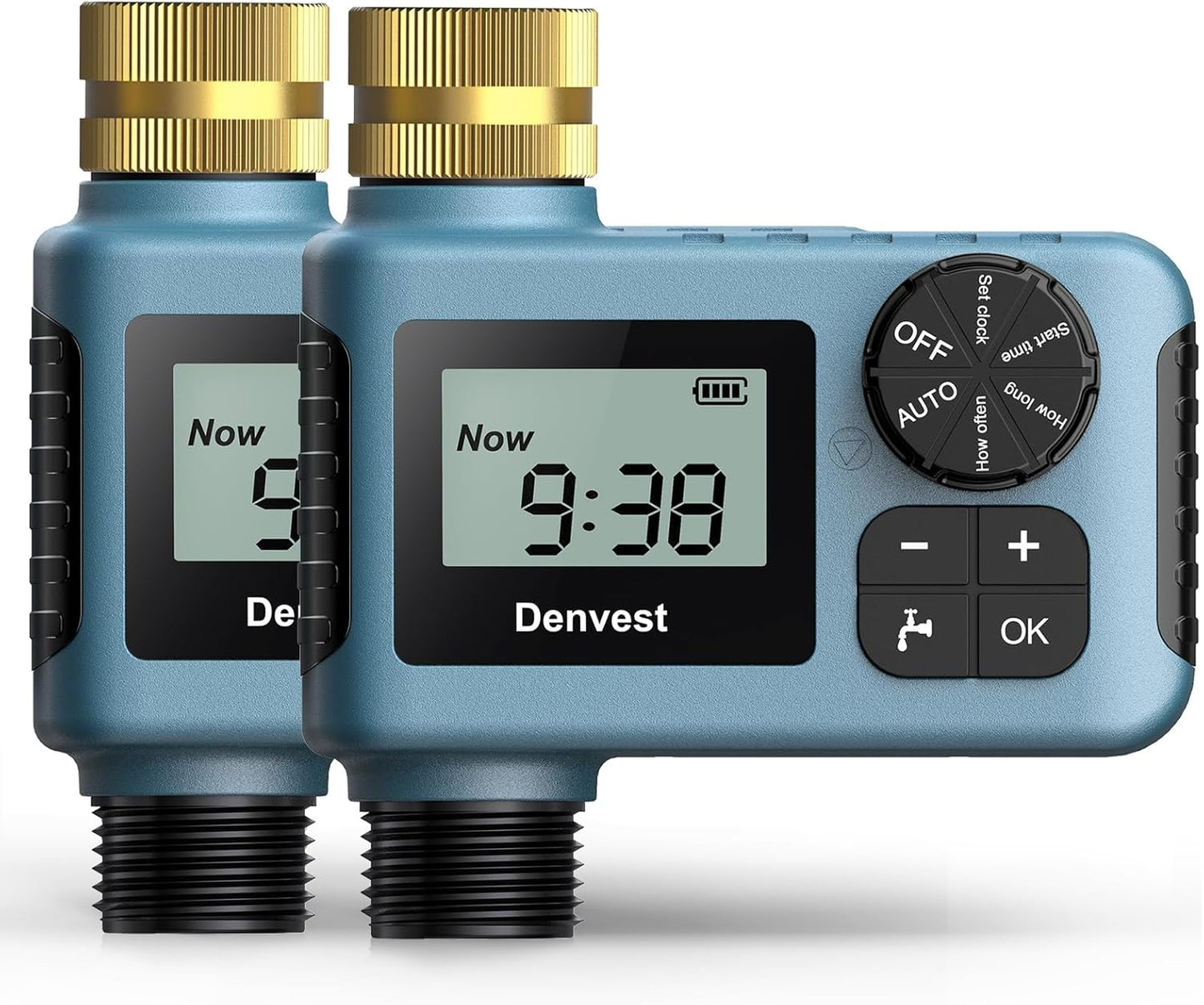 2 Packs Hose Timer with Brass Inlet, Water Timer for Garden Hose Faucet, Sprinkler Timer Outdoor