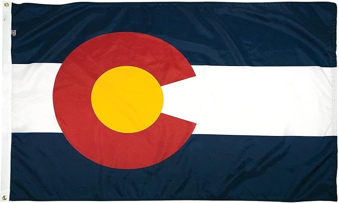 FlagSource Colorado Nylon State Flag, Made in the USA, 3x5'