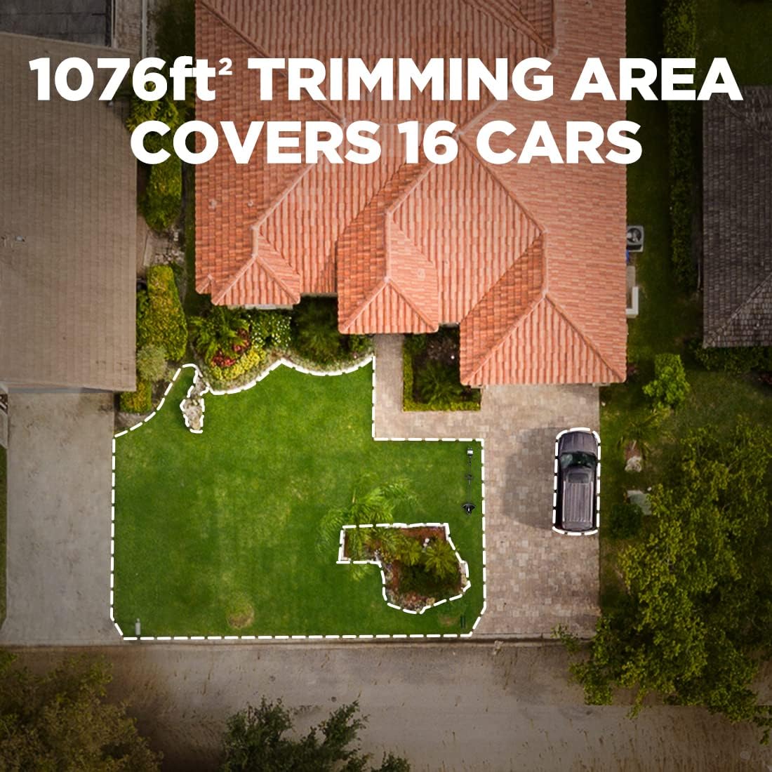 Litheli 2x20V 14" Brushless Cordless String Trimmer, Battery Powered Weed Eater, U20 Series Grass Trimmer with 2.5Ah Battery, Dual Line Bump Feed for Lawn Trimming, Lawn Care