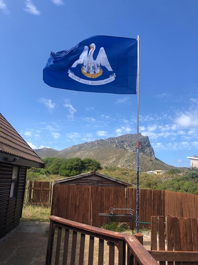 TOPFLAGS Louisiana Flag 4x6 Outdoor LA State Flags Double Sided Embroidered Longest Lasting Heavy Duty Polyester Stronger Brass Grommets 4 Stitched Hemming Perfect for Outside