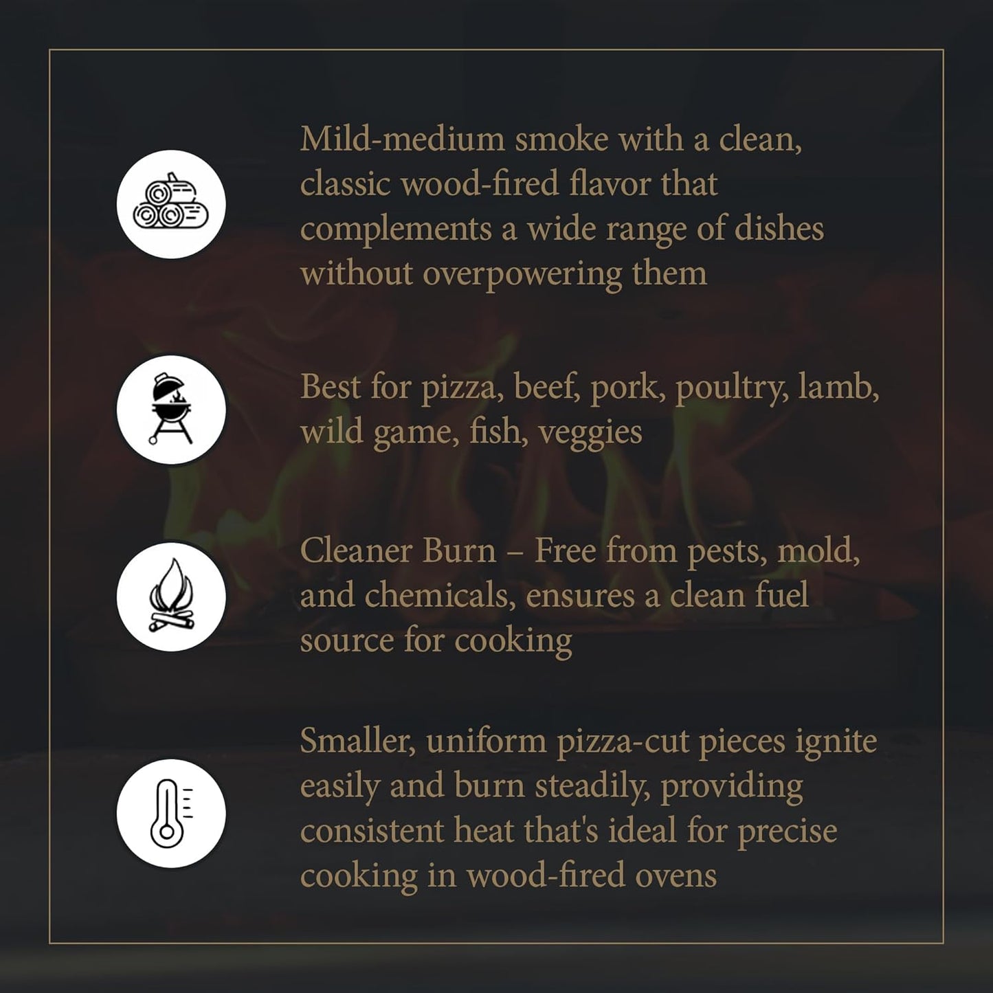 Cutting Edge Firewood 6 Inch Mini Pizza Oven Wood - Ultra Kiln Dried Premium Oak Cooking Wood for Portable Pizza Ovens - Miniature Logs - 50 Pound Box