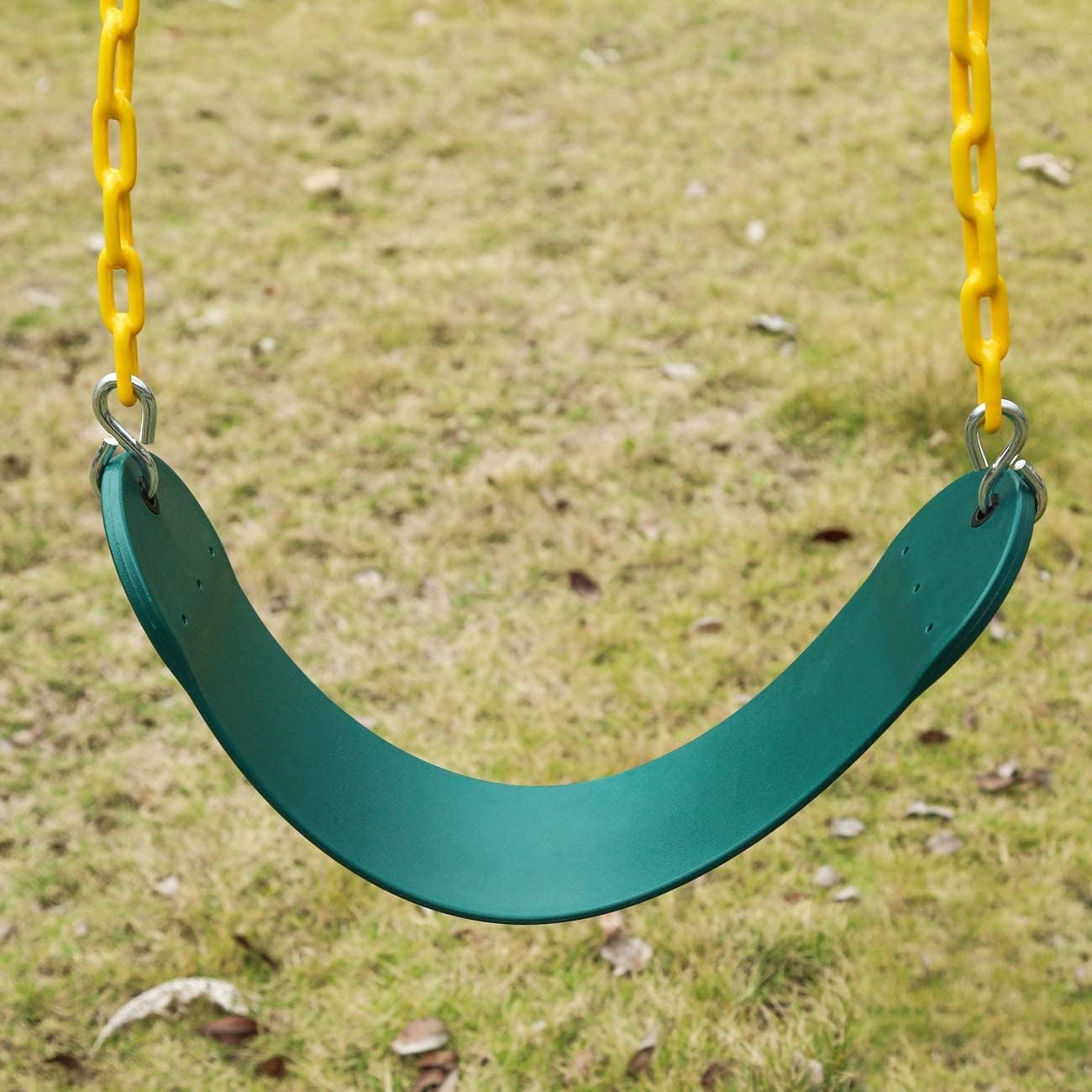 Sunnyglade 8 PCS Swings Seats Heavy Duty with 66" Chain, Playground Swing Set Accessories Replacement with Snap Hooks, Support 250lb (8, Green)