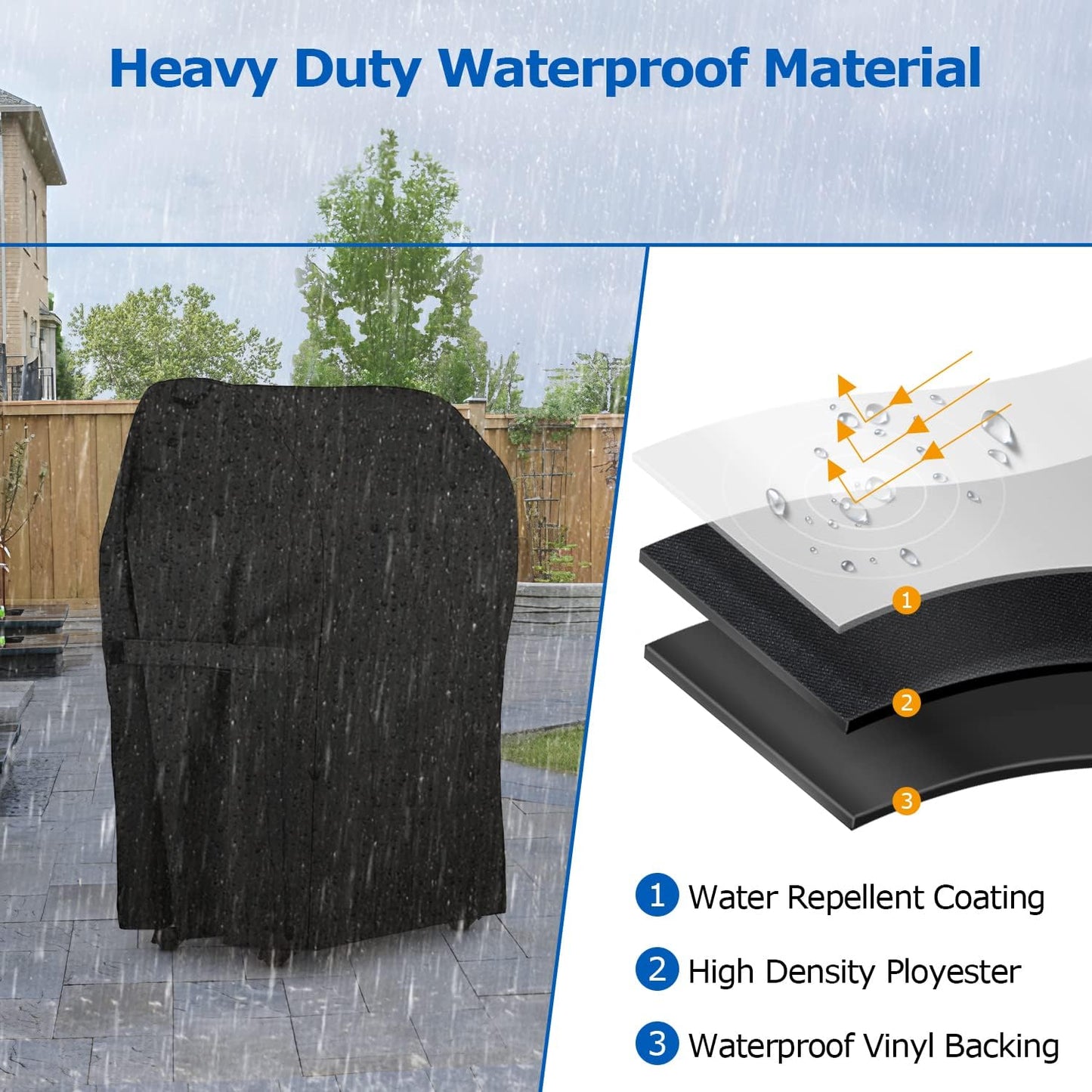 SunPatio 2 Burner Grill Cover 30 Inch, Heavy Duty Waterproof Small BBQ Cover Compatible for Weber Spirit 210 Series, Charbroil, Kenmore Grills, Compared to Weber 7105 (Not Fit for Spirit II E-210)