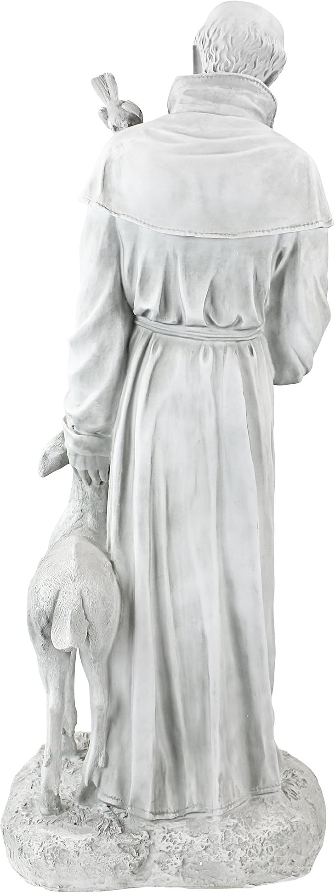 Design Toscano Francis of Assisi, Patron of Animals Religious Garden Decor Statue, 37 inches Tall, Cast Stone Resin, Antique Stone Finish