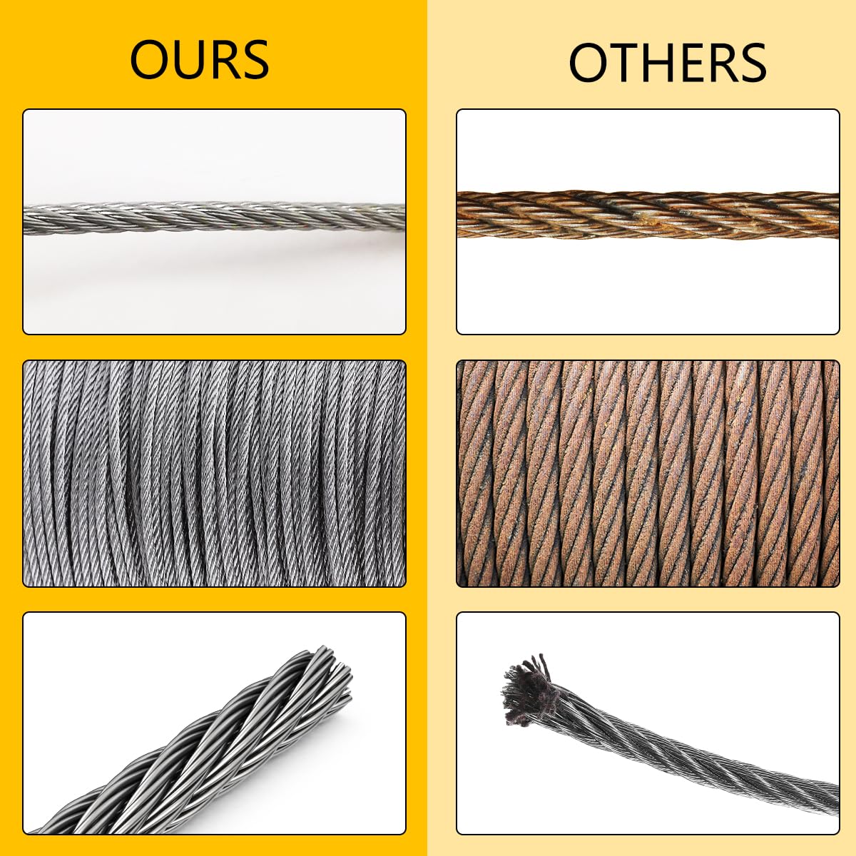 1000FT 1/8" T316 Stainless Steel Cable with Cutter, 7x7 Strands Aircraft Wire Rope for Deck Railing, Stair Handrail, Porch Fence, High Strength for Indoor and Outdoor Use