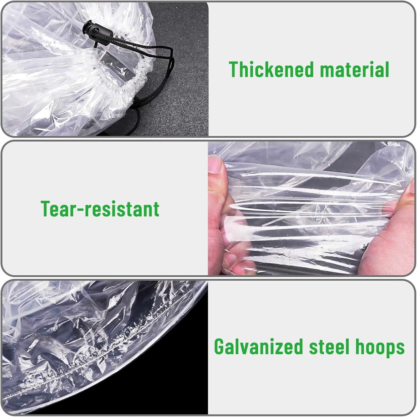 2 in 1 Mini Greenhouse Tunnel Greenhouses,Green Houses for Outside Garden Cloche Tunne Cover Garden Hoops Raised Beds,Outdoor Green House Kits to Build for Outside Winter (1)