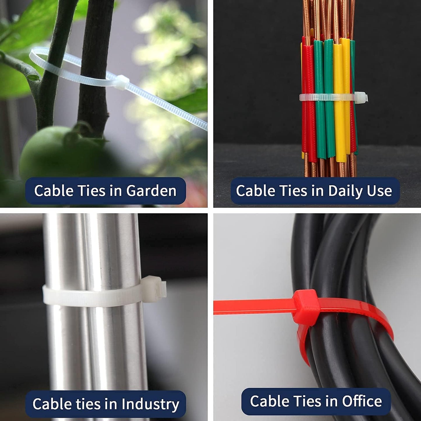 XINGO Nylon Cable Zip Ties Self Locking Plastic Wire Ties with 40 Lbs Tensile Strength for Indoor and Outdoor 12 Inch 500 Pack Green