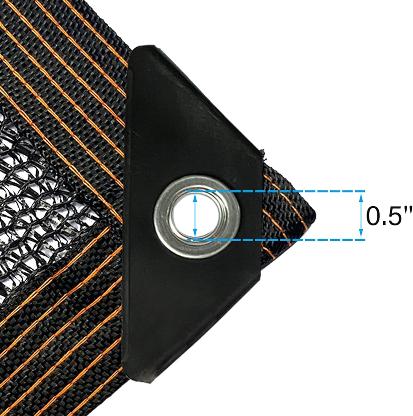 winemana 50% Black Shade Cloth, 6.6 x 6.6 FT Durable Mesh Tarp with Grommets, Garden Sunblock Shade Cloth Shading Antifreezing for Plants Cover, Greenhouse, Barns Kennel, Patio, Tomatoes