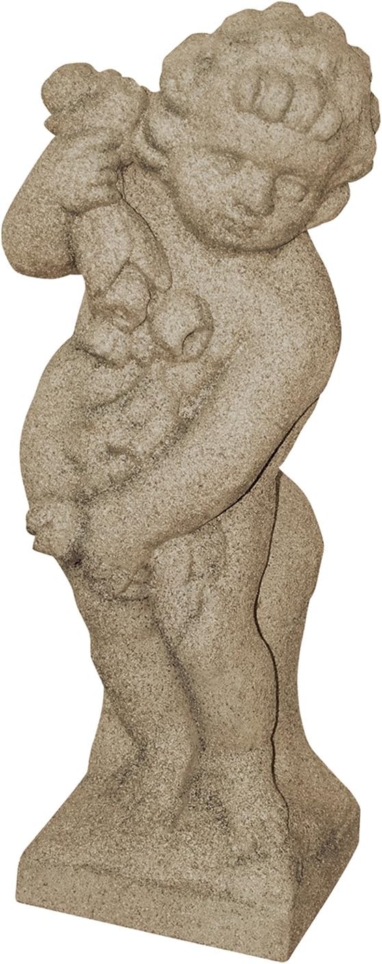 EMSCO Group Cupid Statue – Natural Sandstone Appearance – Made of Resin – Lightweight – 24” Height