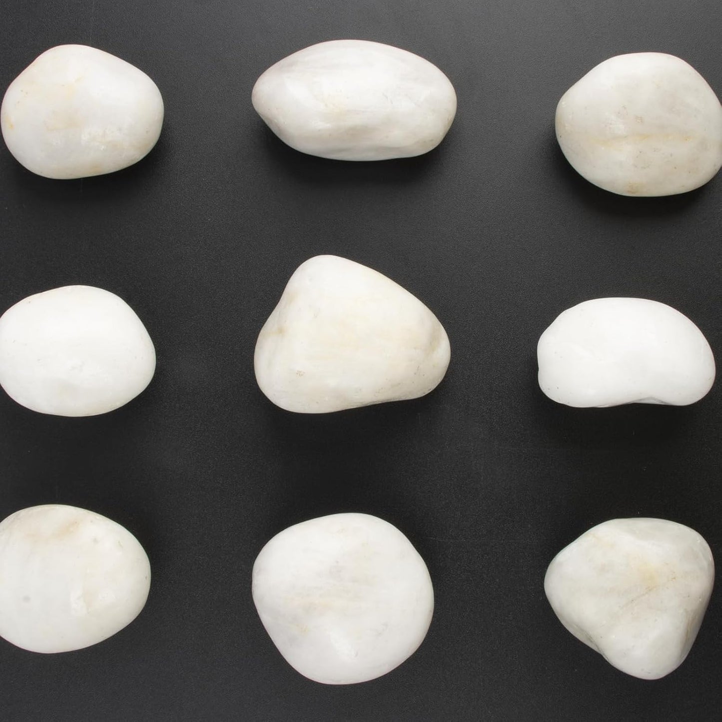 Natural Polished White River Rocks, 2-3 inches, 40 lbs - Perfect for River Rocks in Landscaping, Natural White Decorative Stones, Potted Plant Decorations, and Garden Design (White, Weight: 40 LB)