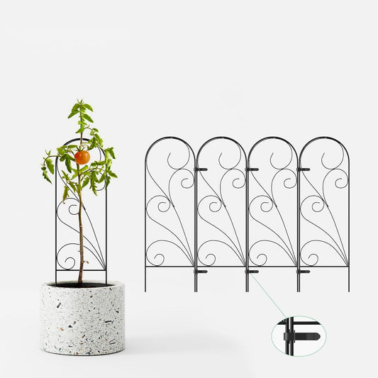 Zhongma 4 Pack 24" Metal Plant Trellis for Potted Plants Climbing,Indoor and Outdoor Fence Plant Support Trellis for Flower and Vagetable