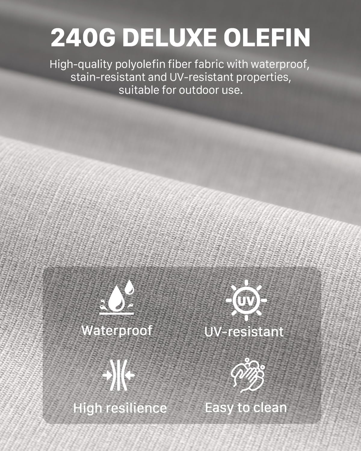 ZANDOR Aluminum Outdoor Patio Furniture 2 Pcs Armchair, All-Weather Metal Modern Outside Furniture with Washable Thick Cushion, HDPE Woven Rope Rattan Bistro Sofa Chair, Garden/Backyard/Porch, Silver