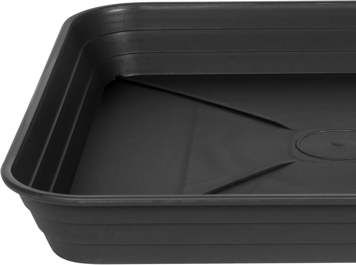 2 Pack Square Plant Saucer Tray 18 inch, Heavy Duty Plastic Plant Saucers for Indoors Outdoor, Flower Plant Drip Trays for Pots, Square Seed Starting Tray, Seedling Growing Trays
