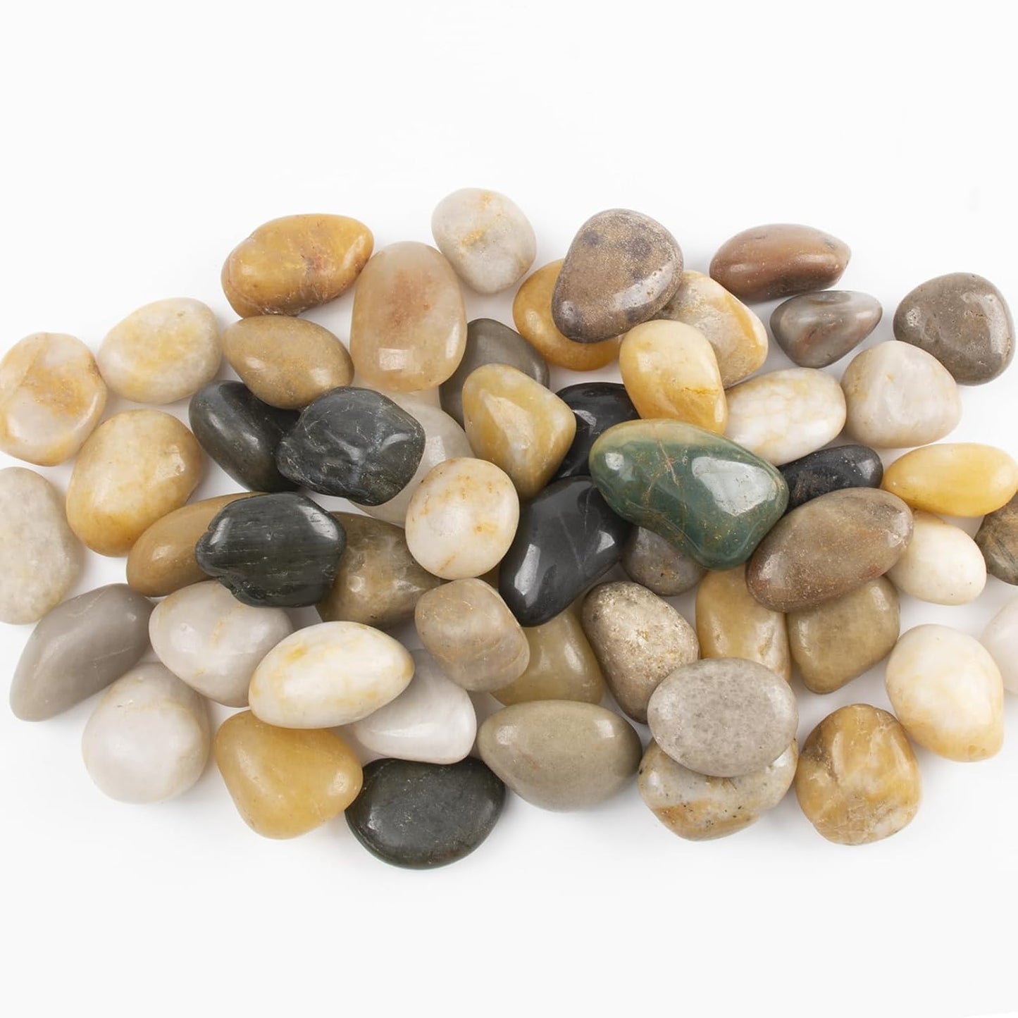 40lbs 0.5-1 Inch River Rocks, Decorative Mixed Pebbles for Garden Landscaping, Indoor Plants, Fish Tanks, Vases, and Succulents – Ideal for Home Decoration and Outdoor Gardens (Mixed, Weight: 40 LB)