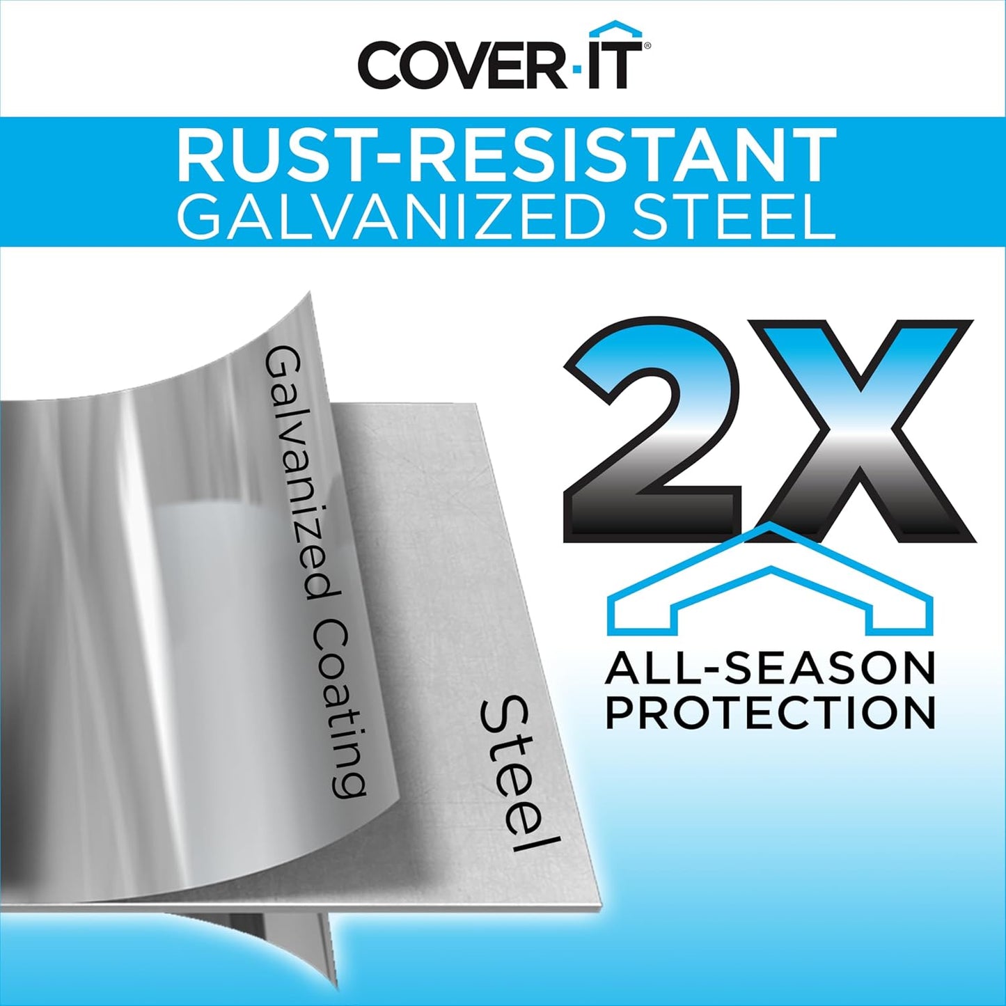 Cover It 6' x 4' Galvanized Steel Outdoor Storage Shed with Pent Roof and Lockable Sliding Doors, Weather-Resistant Steel Storage Shed for Backyards, Tan