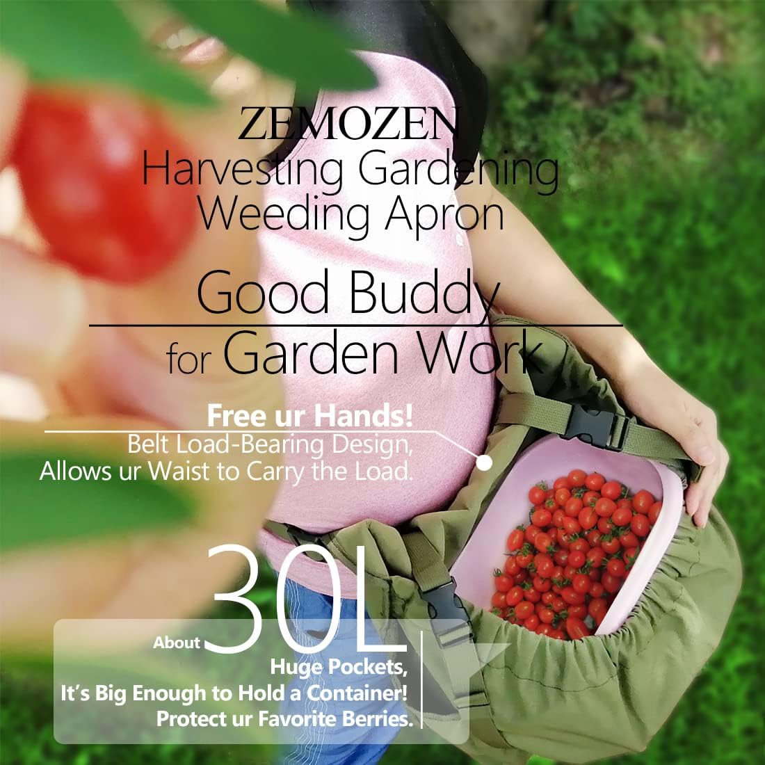 Gardening Apron Tool Belt Set - Apron With Pockets for Women, Garden Tool Belt, Great Gifts for Gardeners