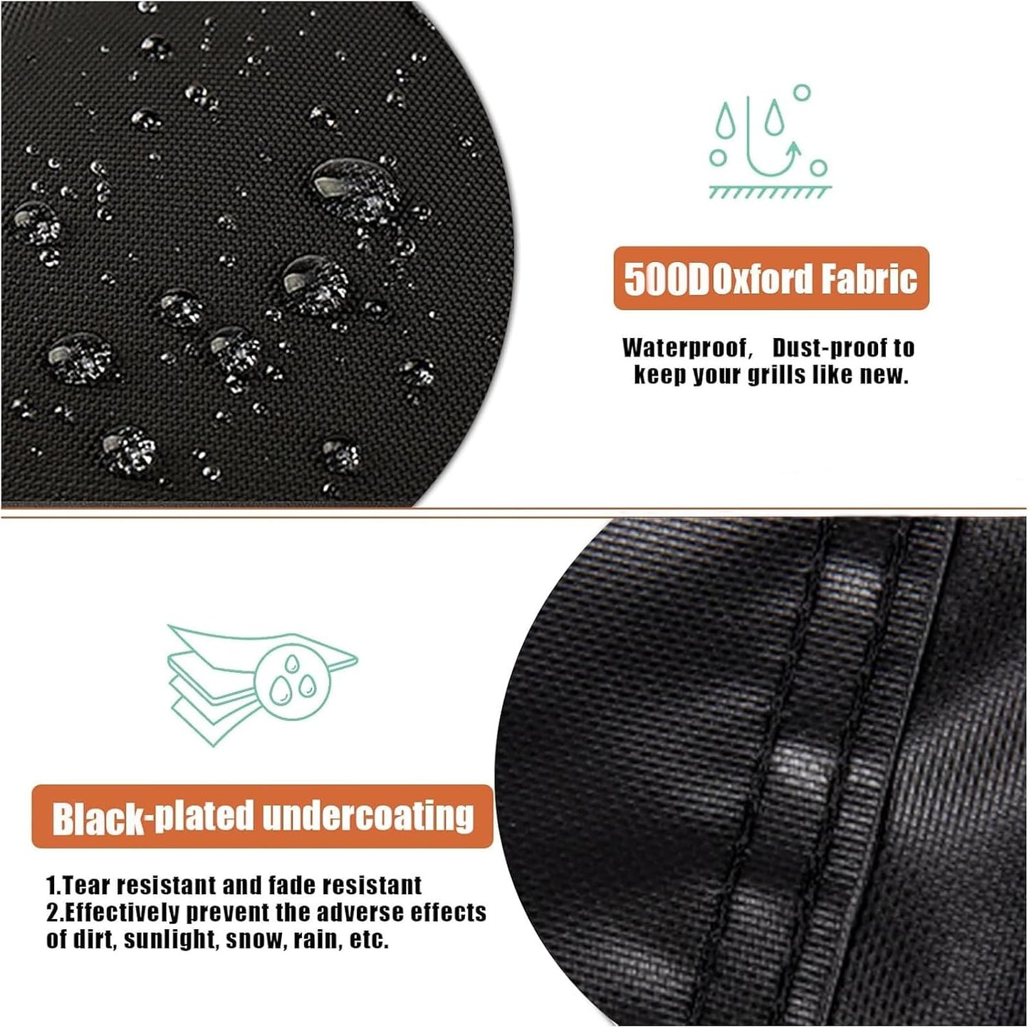 Grill Cover for Oklahoma Joe's Longhorn Combo Charcoal Gas Smokers & Grills - 24203004, Waterproof Outdoor Barbeque Smoker Covers - 36" D x 69" W x 50" H