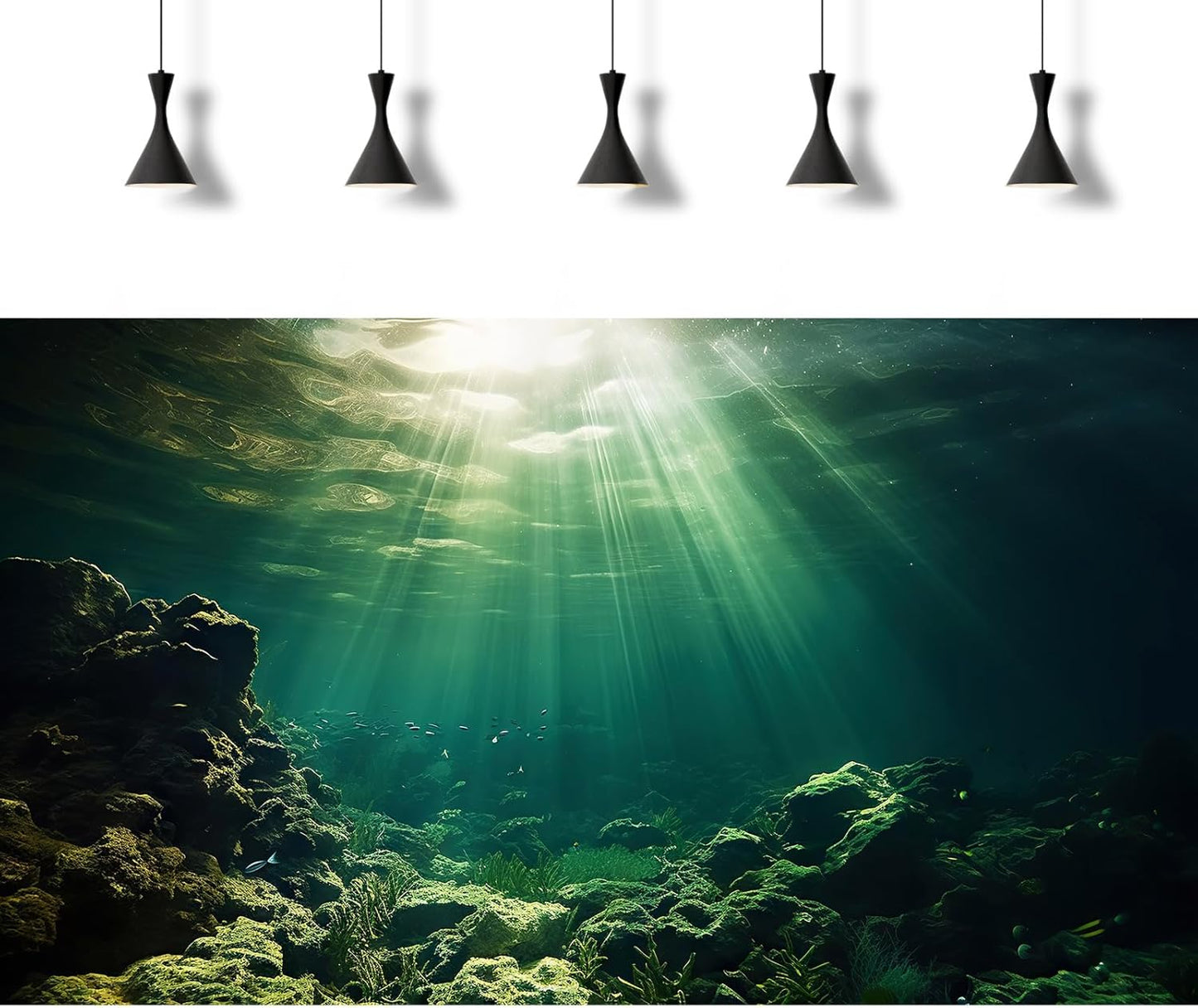 Under The Sea Aquarium Background Underwater Fish Tank Background Ocean Floor Rock Cave Sunray Terrarium Backgrounds Tropical Fish Ocean World Aquarium Reptile Tank Backgrounds 24x16in