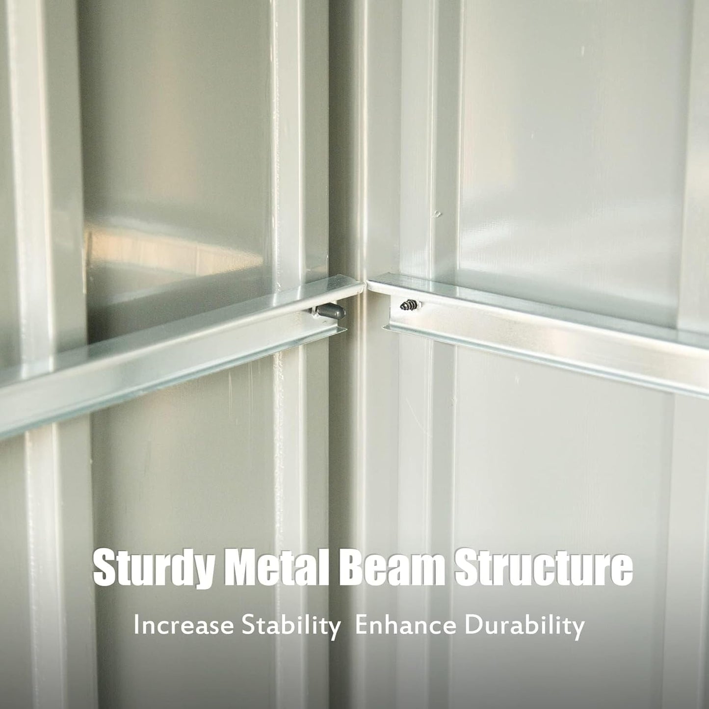 Domi Outdoor Storage Shed 5' x 3’, Metal Garden Shed with Galvanized Steel Frame for Bike, Tools, Lawn Mowers, Pool Toys, Outdoor Storage Cabinet with Lockable Door for Garden Lawn Patio (Dark Grey)