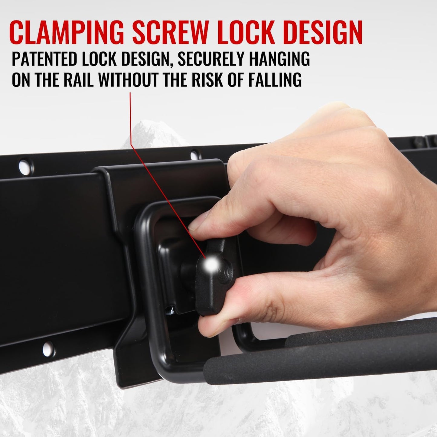 Locking Garden Tool Organizer, Garage Organization Wall Mount Storage Rack, Heavy Duty Metal Yard Tool Organizer, Adjustable Hanging Hooks, Hold Up to 420lbs (96Inch Black)