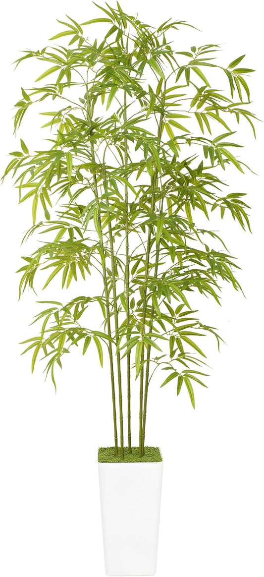 Artificial Bamboo Tree 6FT Tall Fake Plants for Home Office Living Room Decor Indoor (Write)