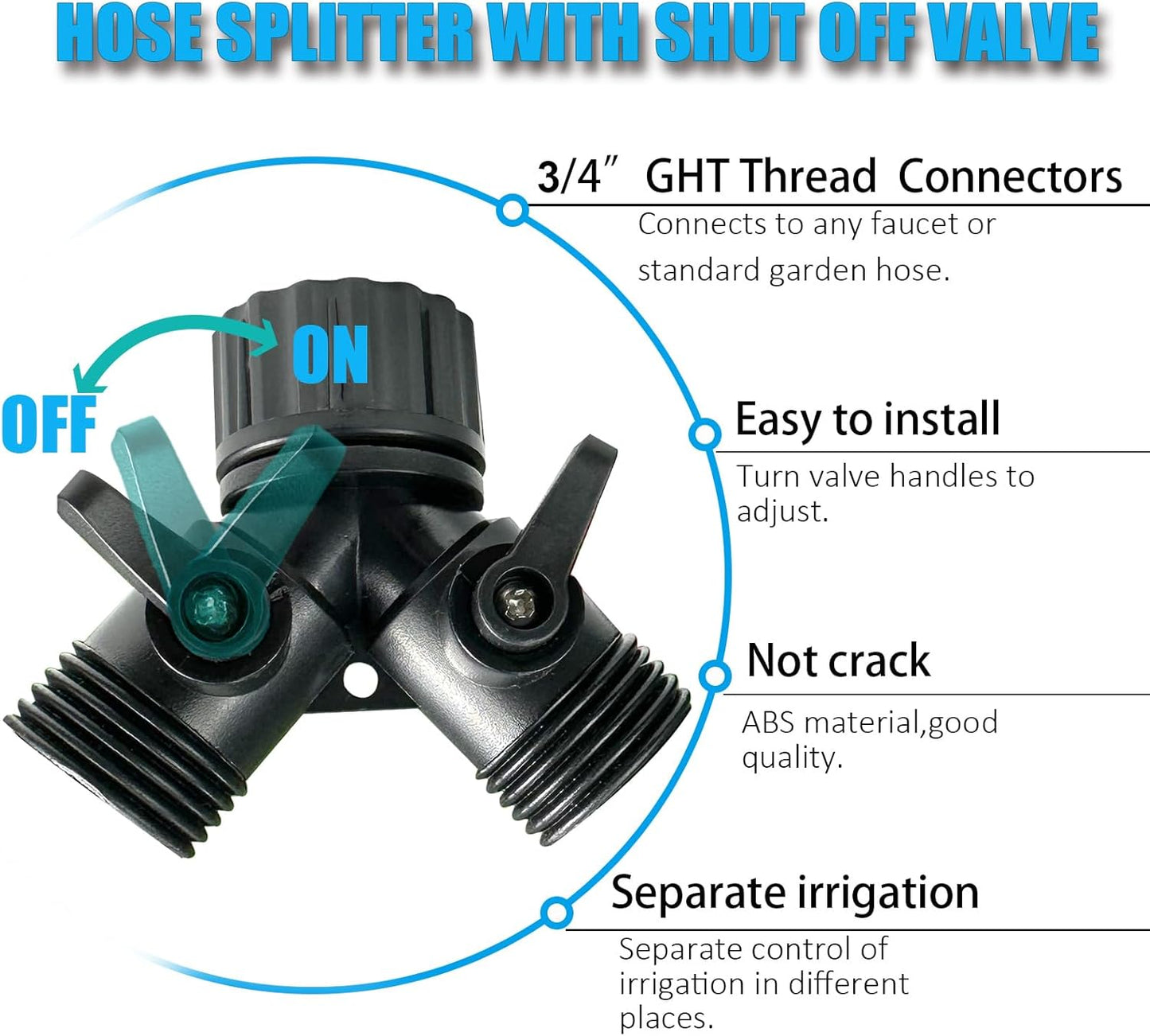AMRITA Fittings for 1/2" Soaker Hose and Garden Hose, Female Connector& Male Connector &Valves & Straight Connectors.(Fittings)
