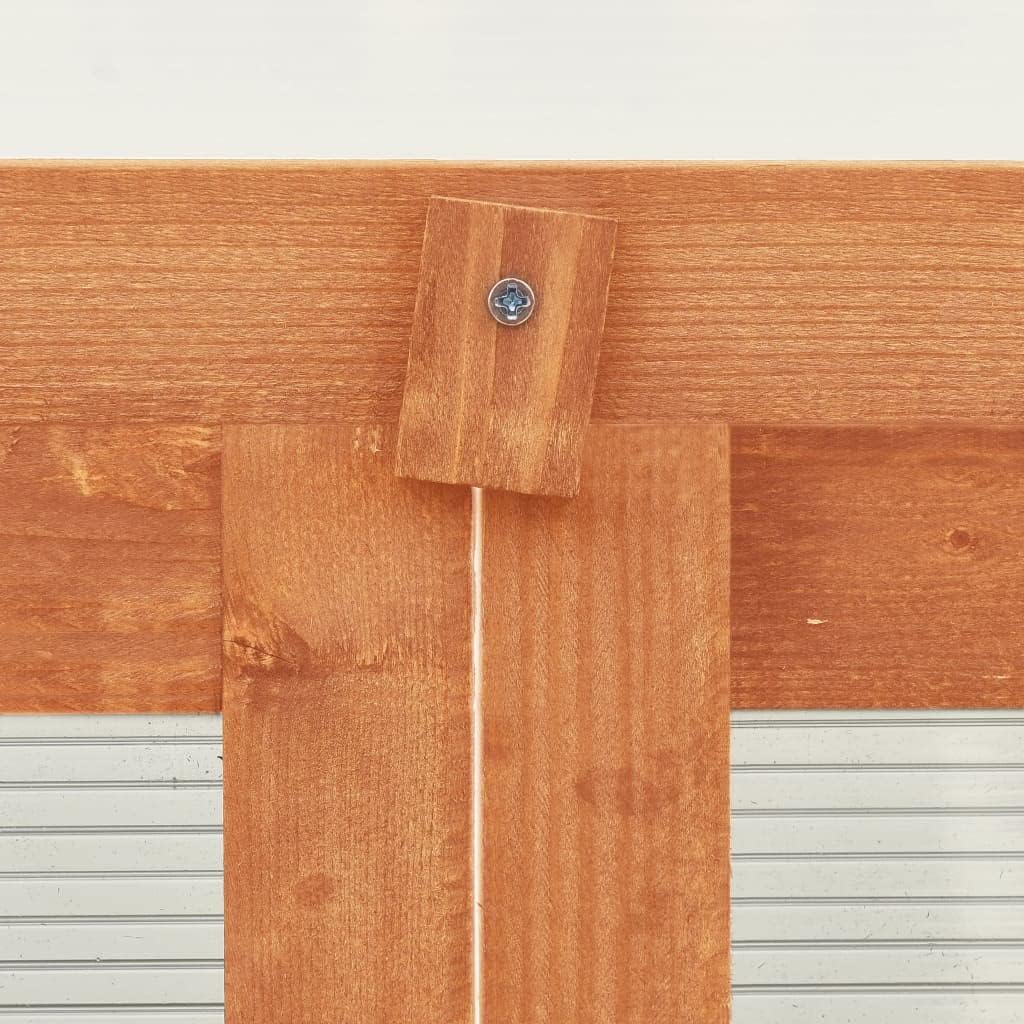 Solid Firwood Garden Portable Wooden Greenhouse with 2 Shelves and Open Bottom, Mini Greenhouse Cabinet 23.6"x17.7"x39.4"/Brown