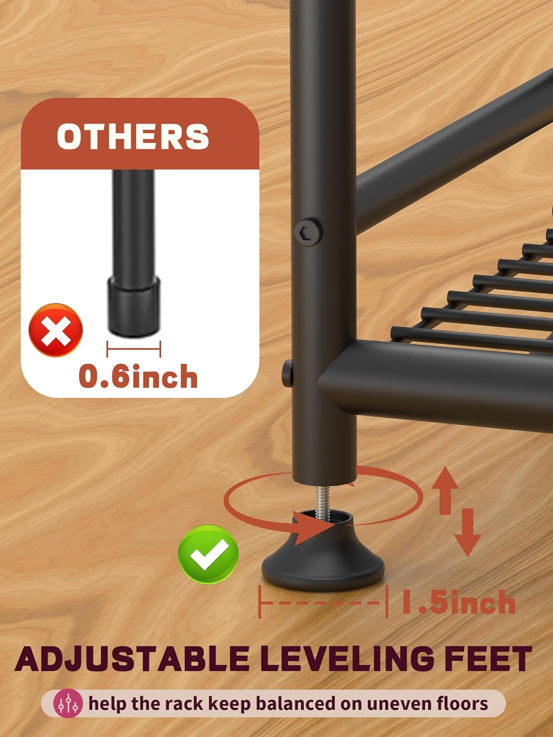 3-Tier Plant Stand Indoor Outdoor, Waterproof Metal Plant Shelf for Multiple Flower Planter Holder, Small Plant Stands for Patio Garden Living Room, Black