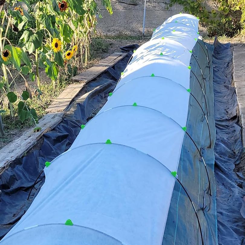 Greenhouse Hoops，30PCS Greenhouse Hoops Grow Tunnel，6mm Plastic Wrapped Greenhouse Arches，DIY Greenhouse Hoops for Raised Beds.
