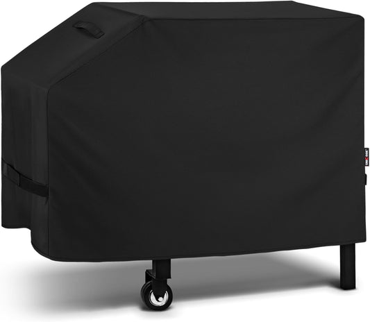 Unicook 28 Inch Griddle Cover for Blackstone and Nexgrill Cooking Station, Outdoor Flat Top BBQ Grill Cover with Sealed Seam, Heavy Duty Waterproof Fade Resistant, Black