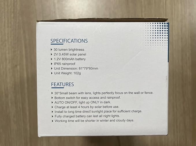 4 Pack Solar Step Lights Outdoor Waterproof, Solar Wall Lights Outdoor, Last All Night, Solar Fence Lights for Fence Garden Step Yard Decking Patio (Blue)