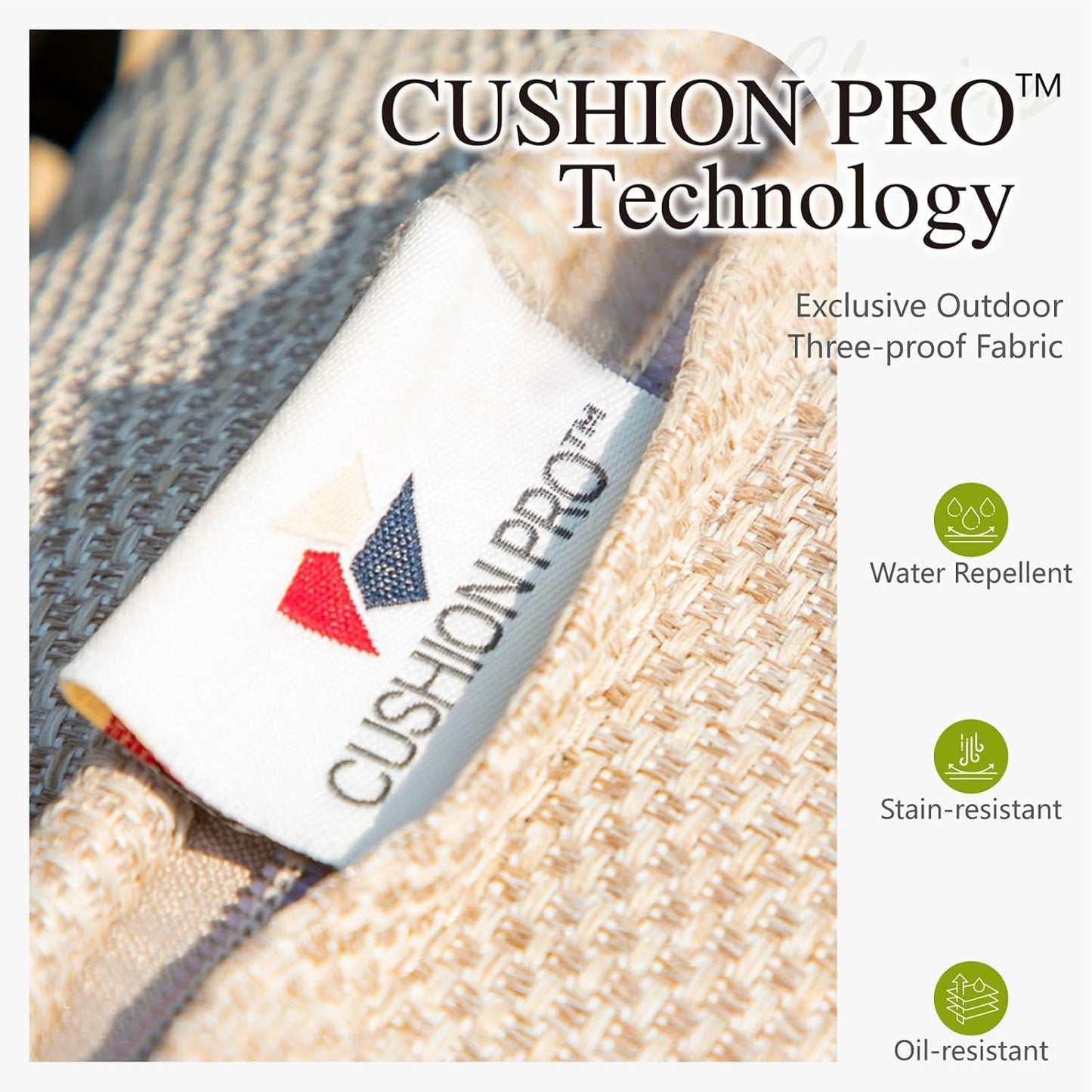 Sophia & William Half-Moon Outdoor Patio Furniture Set 8 Piece Large & High Back Wicker Rattan Patio Sectional Furniture Sofa Set Fan-Shaped Conversation Set with Ottomans & 4" Thick Cushions, Beige