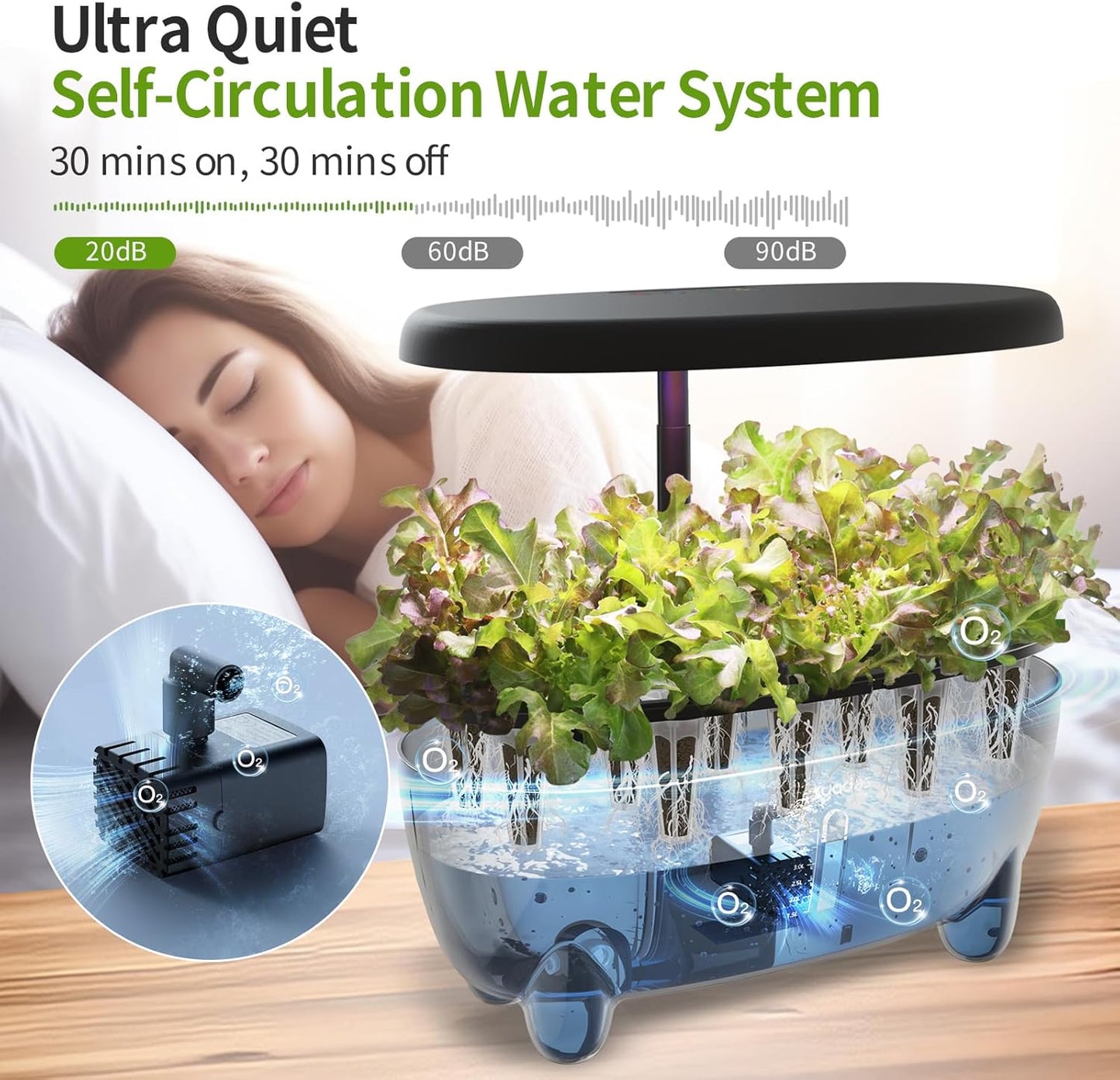 Indoor Hydroponics Growing System, 12 Pods Smart Herb Garden Planter with LED Grow Light Plant Germination Kit (No Seeds), Ideal Gift for Gardening Lovers, Gift Ideas for Women Men