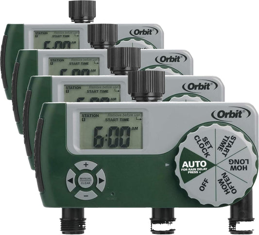 Orbit 56082 3-Outlet Hose Watering Timer, Green… (1) (Pack of 1) (Pack of 4)