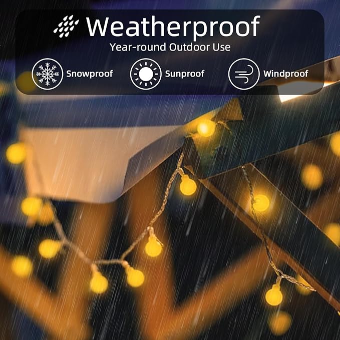 120 LED String Lights 40ft, 8 Lighting Modes Plug in Fairy String Lights for Bedroom Classroom Patio Garden Wedding Party Christmas Tree Outdoor Indoor Decorations Warm White