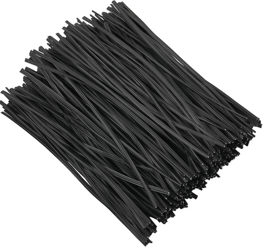 300 Pcs 6 inch Black Plastic Twist Ties, Cable Ties, for Bags, Gardening Tools