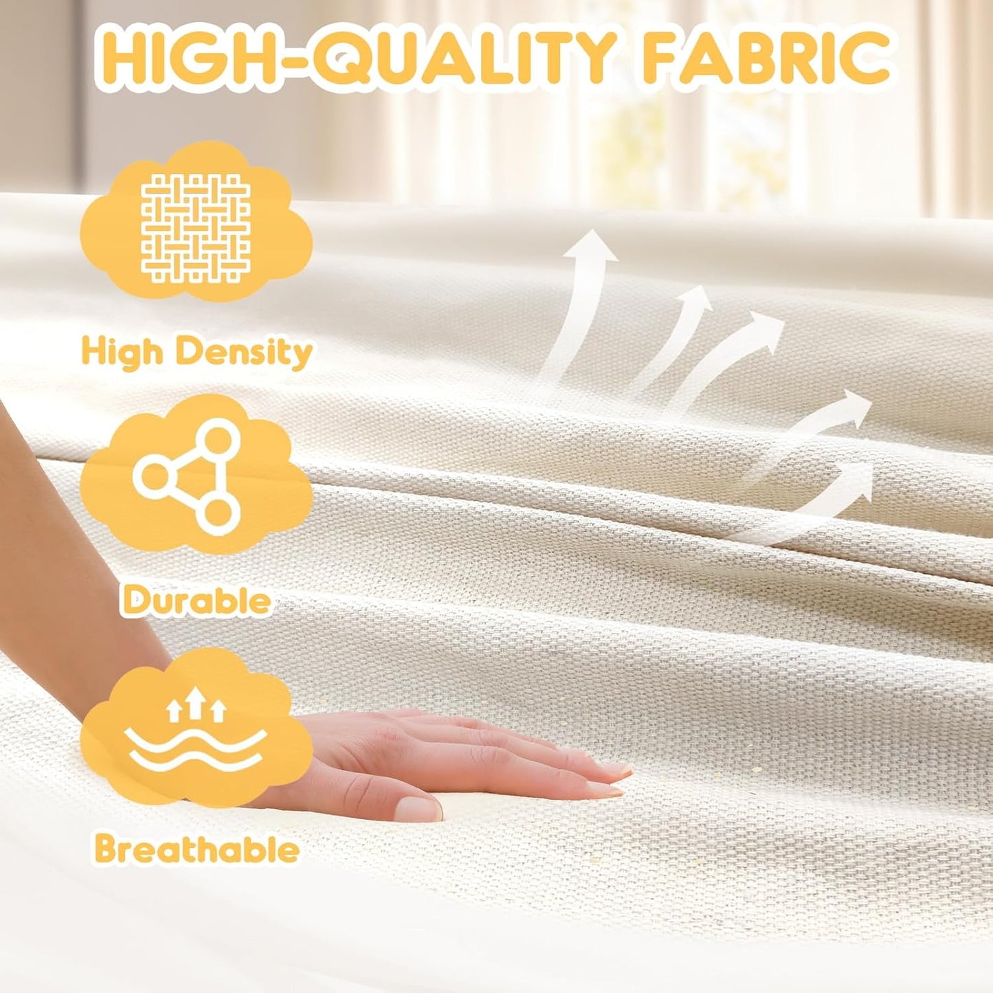 ANYOO Cotton Hammock Portable Camping Hammocks for Hanging Sturdy Garden Comfortable Fabric Hammock with Tree Straps Up to 660lbs with Travel Bag for Camping Outdoor/Indoor Patio Backyard