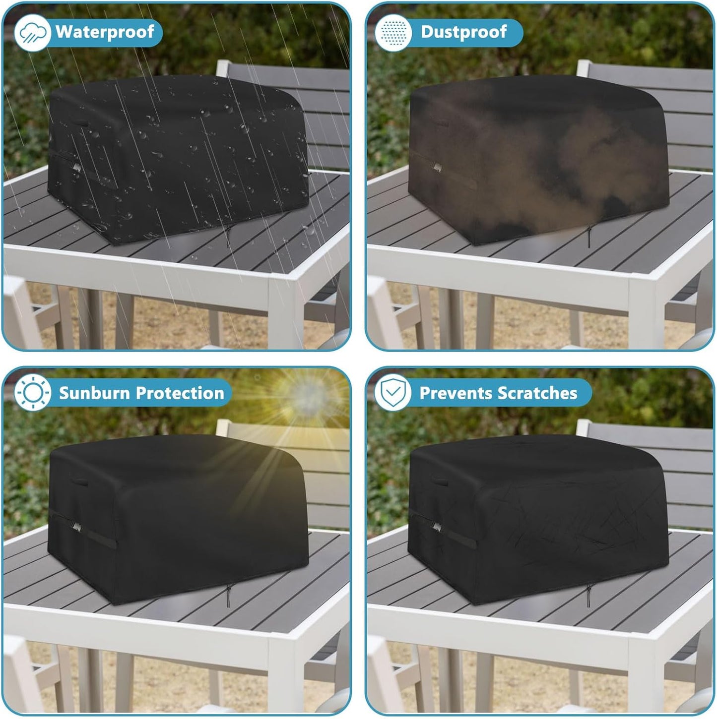 Kingling Pizza Oven Cover for Blackstone 6964 6961 6960 Portable Pizza Oven, 32 inch Waterproof & Dustproof Pizza Oven Outdoor Grill Cover (Cover Only) - Black