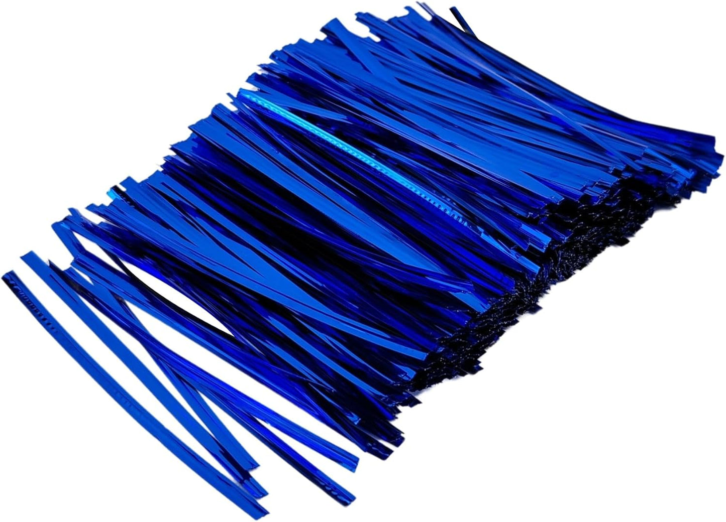 400 Pcs Metal Twist Ties 4 Inches Twist Straps for Bread Bags Candy Bags Snack Bags Halloween Party Cake Favor (Blue)