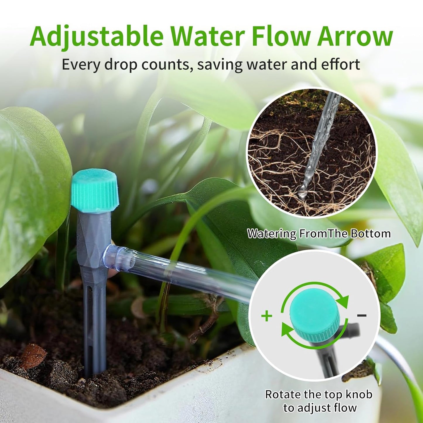 Smart Automatic Plant Watering System for 20 Pots - Dual Pump Indoor Drip Irrigation Kit with 30-Day Programmable Timer & USB-C Charging