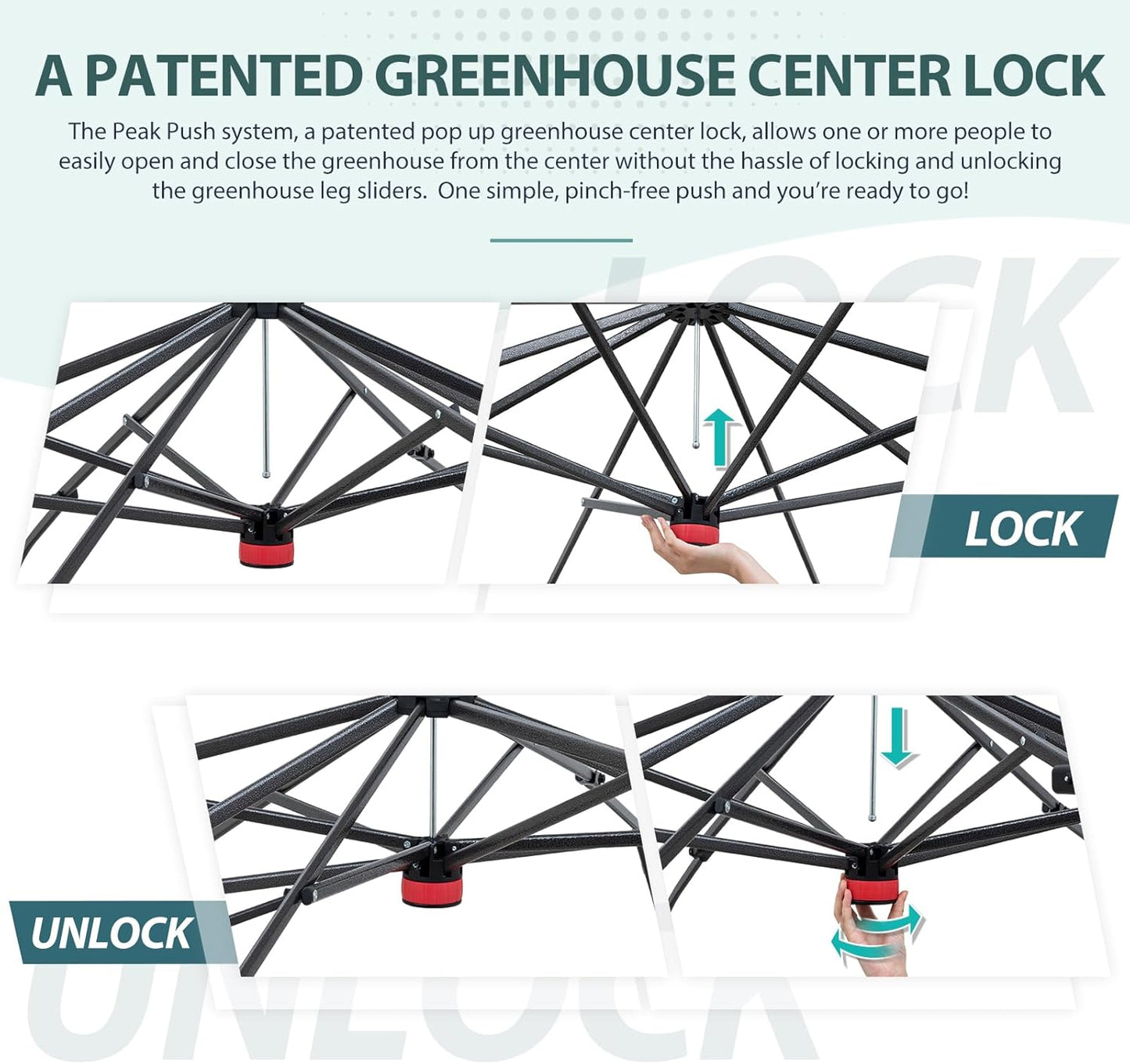 EAGLE PEAK 8x8 Portable Walk in Greenhouse with Polyester Reinforced Corners, Heavy Duty Instant Pop Up Indoor Outdoor Green House, Front Roll Up Zipper Entry Door and Mesh Windows, Gray/White