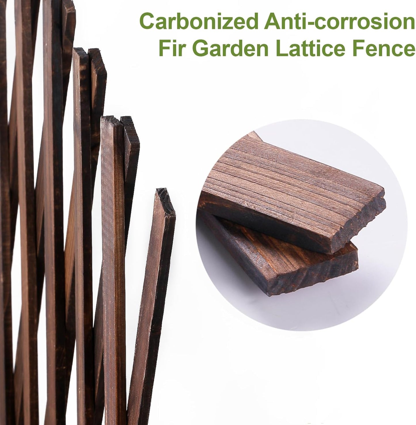 Expandable Garden Trellis, 38" x 89" Large Wooden Lattice Fence Wall Panel Lattice Trellis for Climbing Plants Outdoor Ivy Vine Rose Clematis for Garden Patio Room Decor (1)