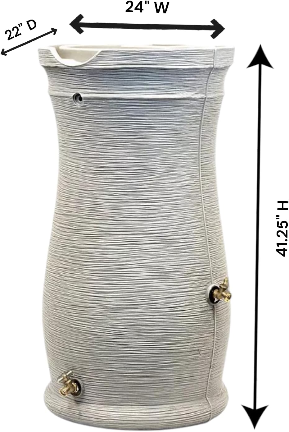 Impressions Corsican Rain Barrel, 50 Gallon, Decorative Textured Design, Sandstone (1 Pack)