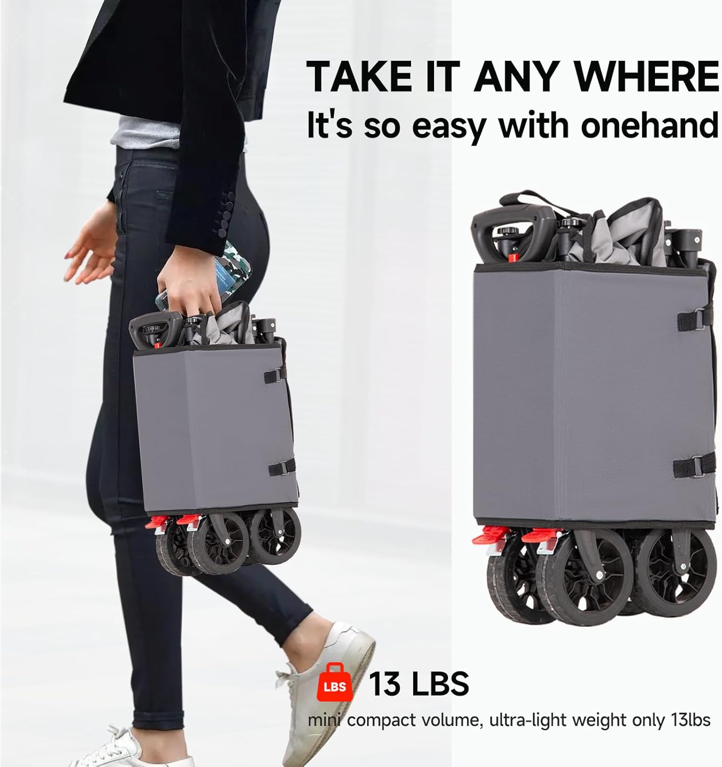 Collapsible Wagon Cart with Wheels Foldable,Folding Beach Wagons Carts Foldable for Grocery Shopping Camping Garden Fishing Sports