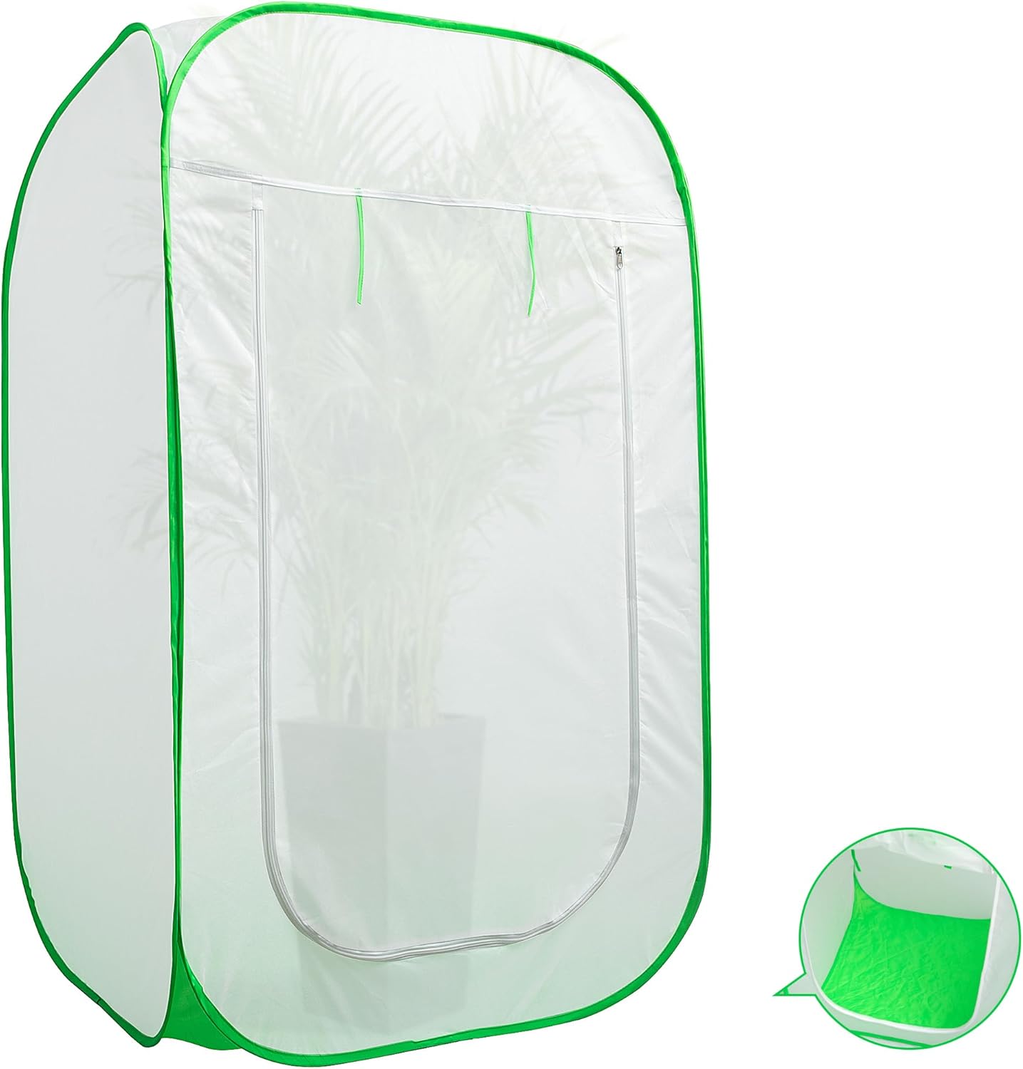 35 x 35 x 59 Inch Pop Up Winter Frost Plant Cover, Gardening Plants Freeze Protection Tent, Warm Plant Protector Enclosure for Snow Frost Protection Indoor & Outdoor