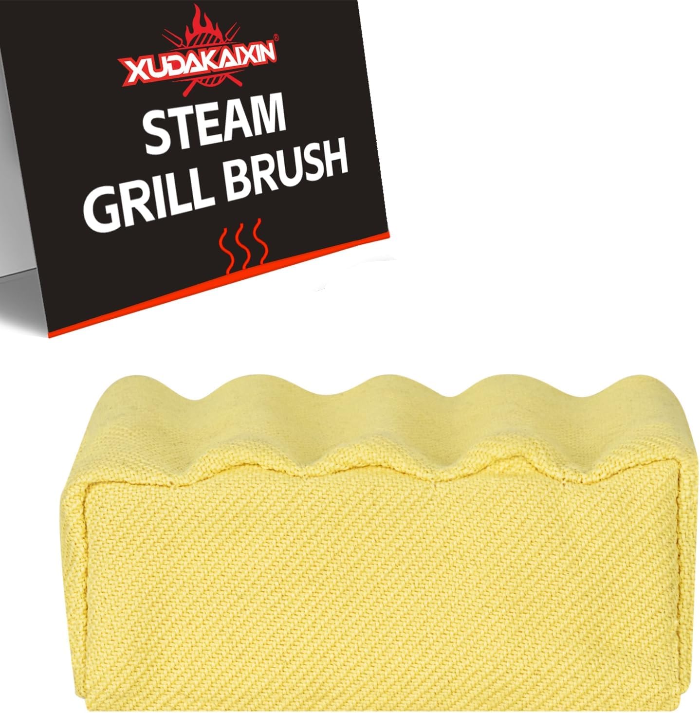 Replaceable Cleaning Head,Unique Wave pad for Cast Iron/Stainless-Steel Grates, (Only Replaceable Cleaning Head No Grill Brush)